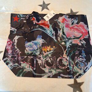 MACY'S Reusable Shopping Tote Bag "From Beach‎ to Bag" Oceancycle, Floral New!